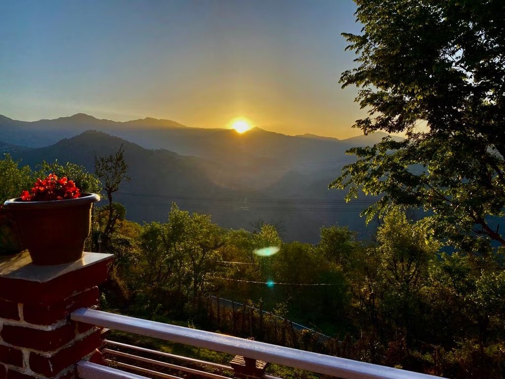 Sunset near Tehri Farms
